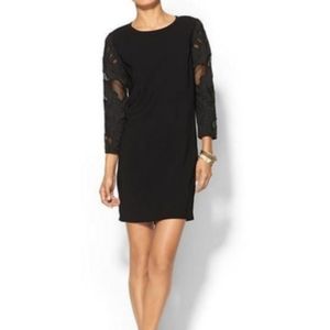 Piperlime Collection Black Contrast Sleeve Dress